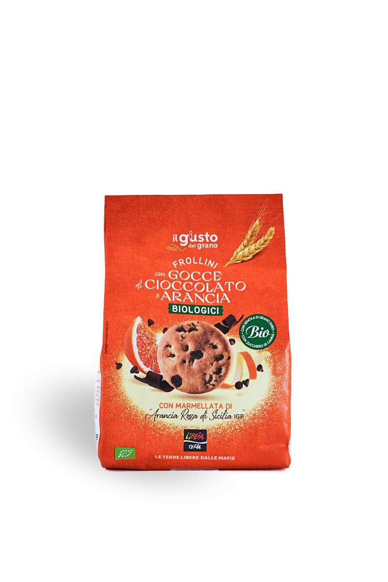 Frollini con Gocce di Cioccolato e Arancia Biologici 300g